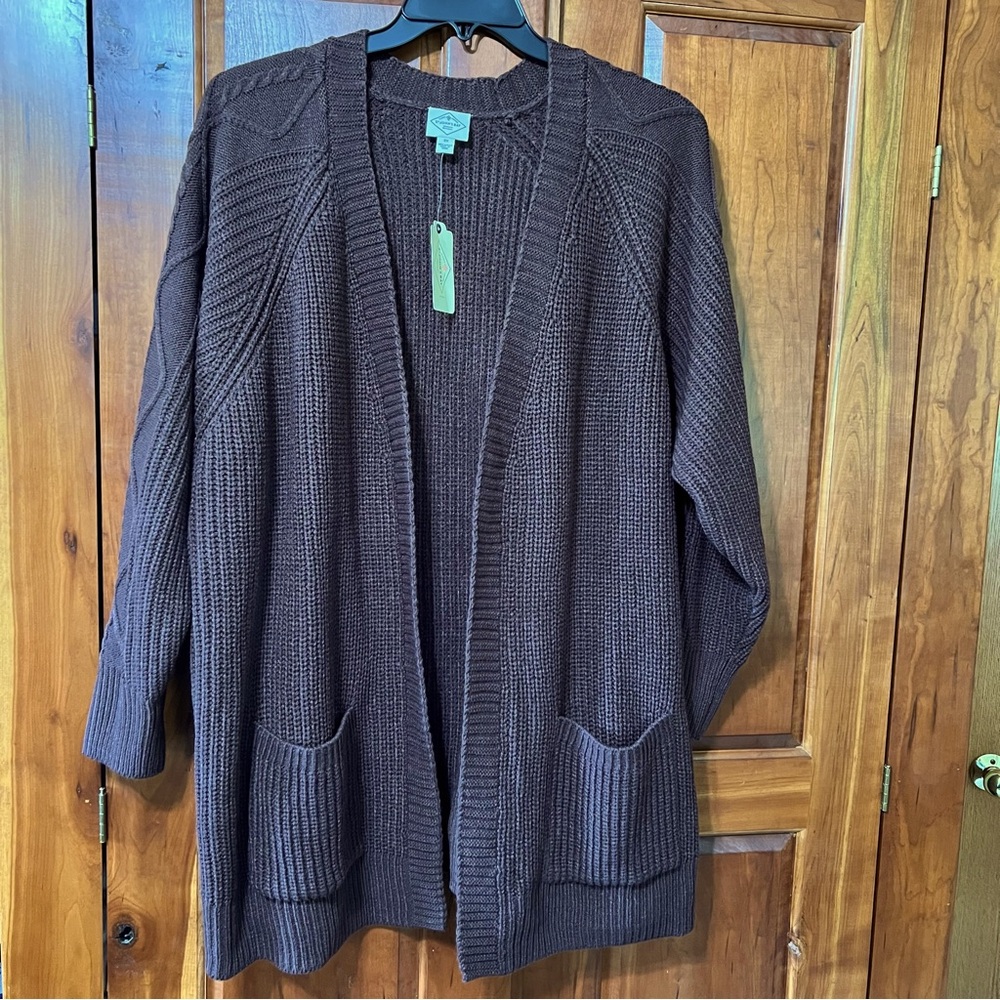 St. John's Bay Brown Cardigan Sweater